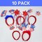 4E's Novelty 10 Pack 4th of July Headband – Patriotic Accessories for Kids & Adults